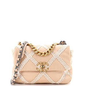 Chanel Medium 19 Flap Bag Crochet Quilted Calfskin